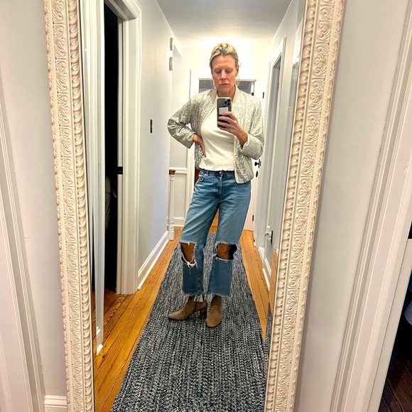 Free People Denim - Free people shark bite bottom distressed jeans